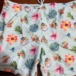 Star Wars Baby Yoda Blue Swim Trunks